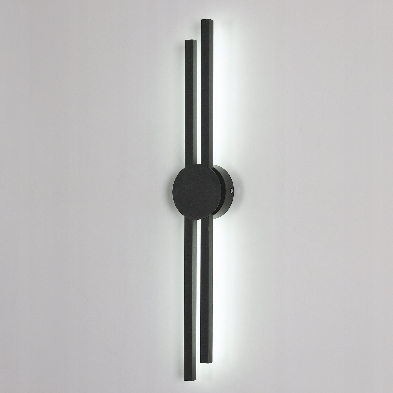 Lampa Ścienna Czarna Kinkiet Led Nowoczesny Do Salonu Korytarza 6500K 17W