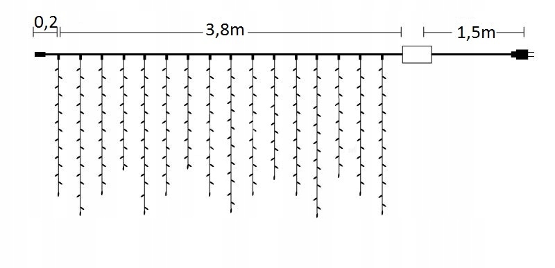 SOPLE 100 LED KURTYNA ZEWNĘTRZNE ISKRZENIE BŁYSK Kod producenta SF100N