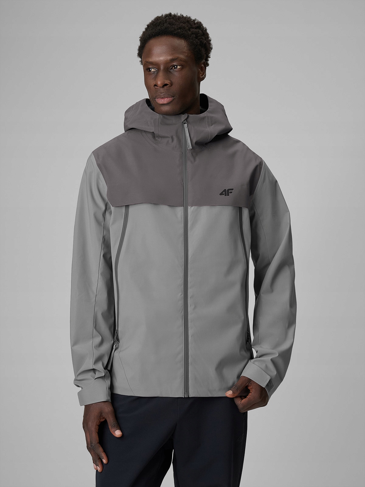 4F Pánská Přechodová Bunda Šedá Membrána Neodry L