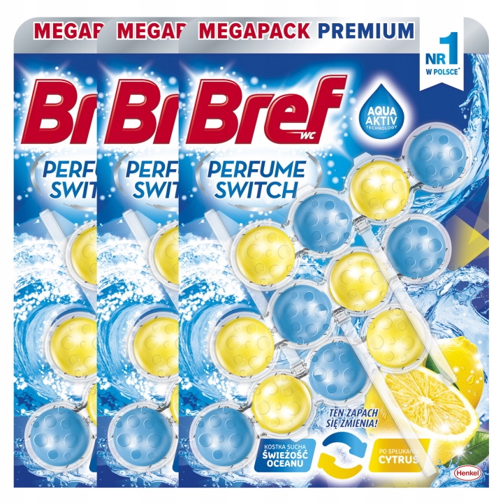 

Bref Perfume Zawieszka do Wc Ocean-Cytrus 9x50g