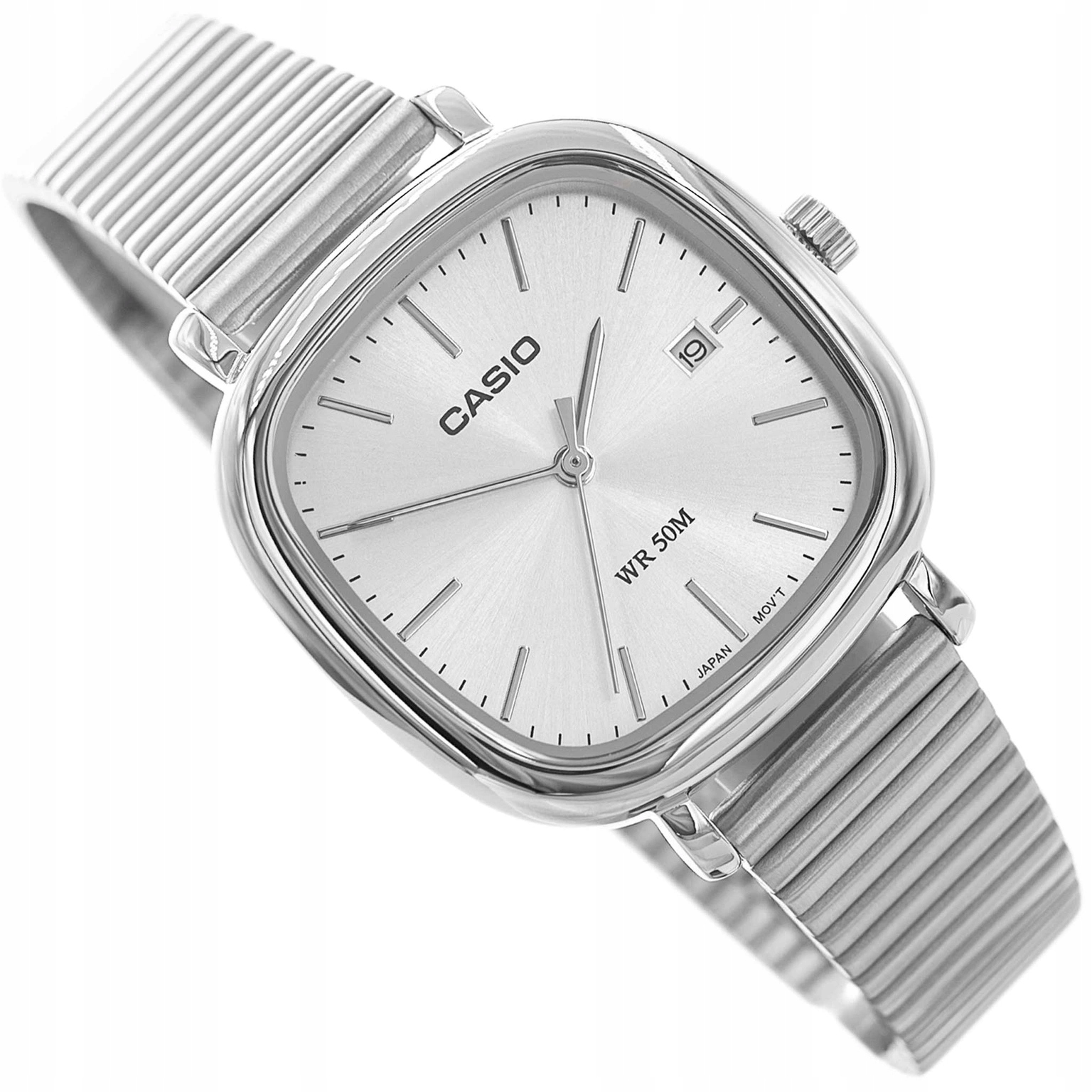 Dámské Hodinky Casio LTP-B166D-7AVEF Stříbrné S Ocelovým Náramkem A Ukazatelem Data (datumovka)
