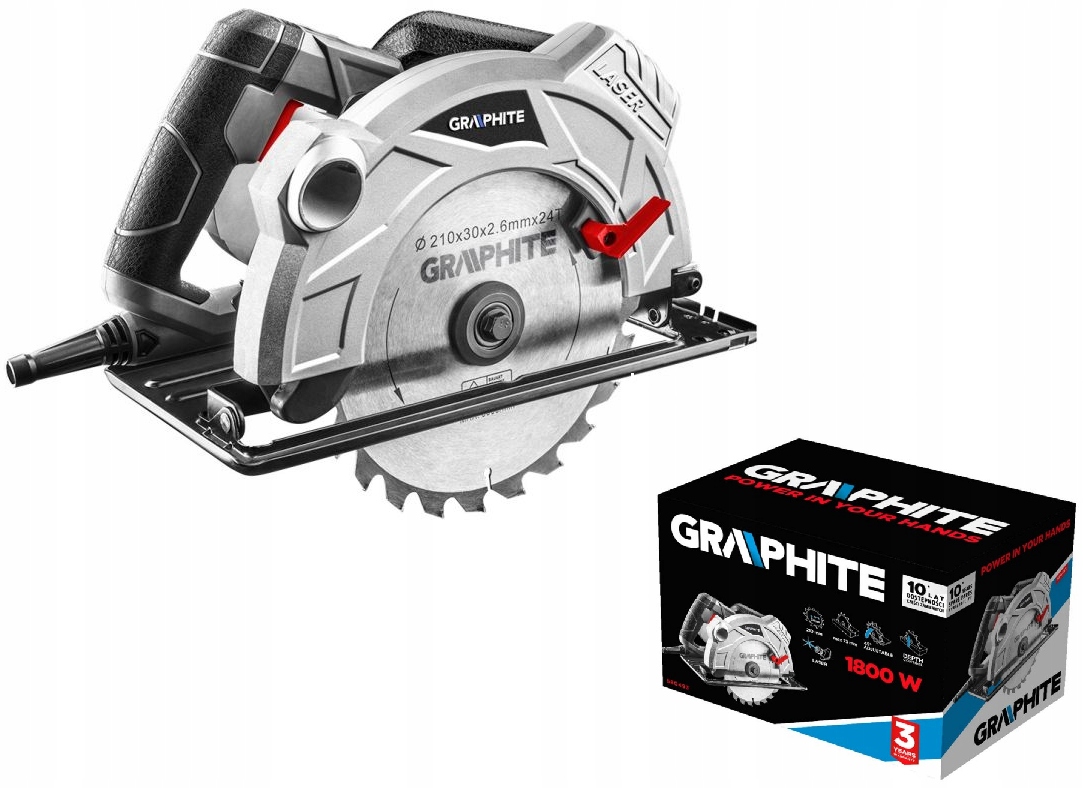 

Graphite Piła Pilarka Tarczowa 58G493 1800W 210MM