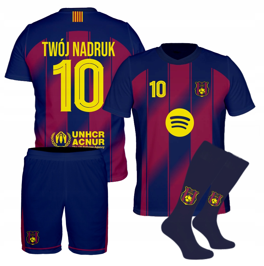 Fotbalové oblečení Barcelona štulpny Vlastní Potisk velikost 128