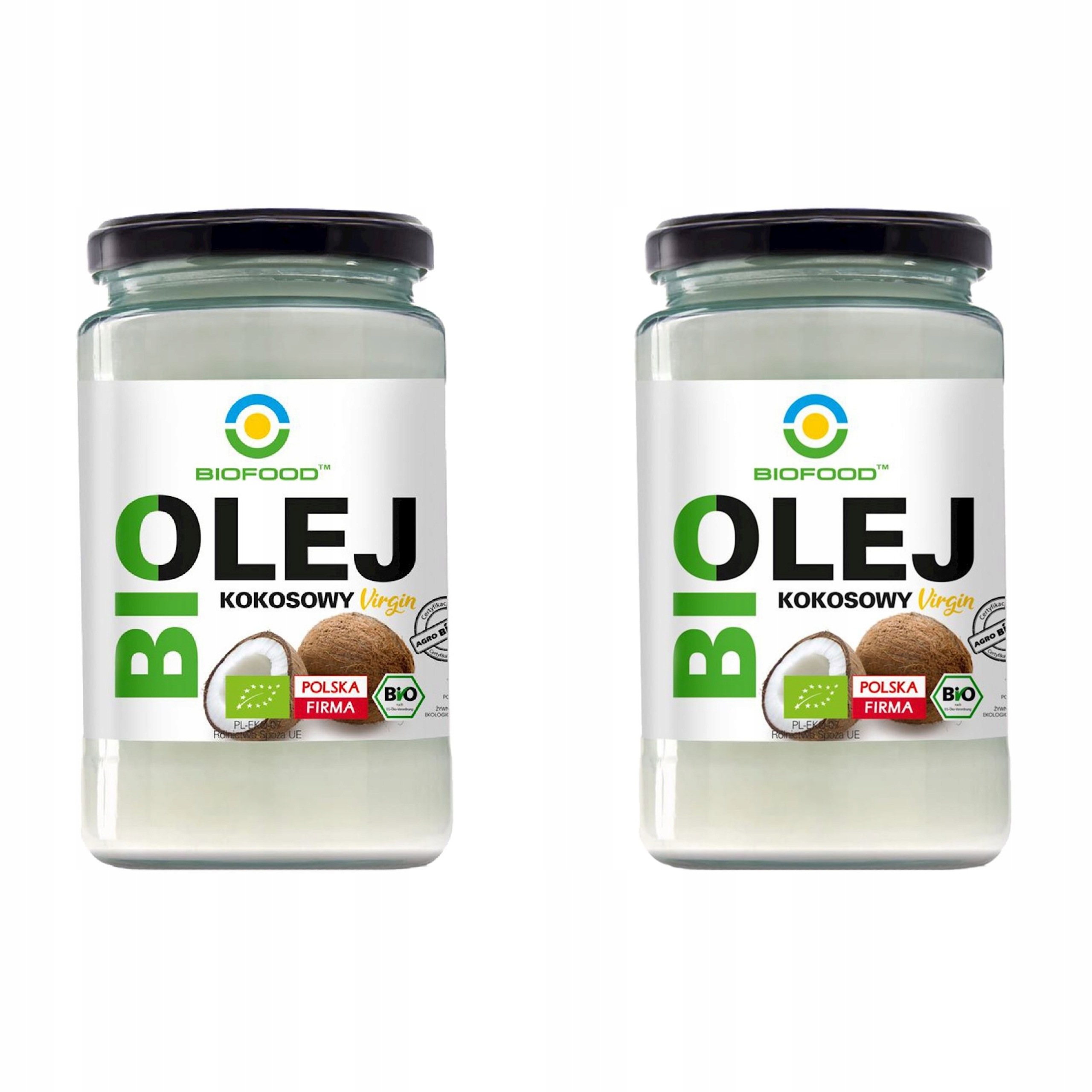 2x Olej Kokosowy Virgin Bio 670 ml Biofood
