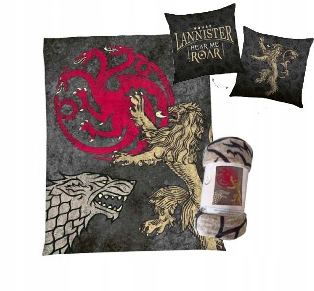 Koc Gra O Tron 150x200 Poduszka Game Of Thrones Ciepły Miękka Narzuta