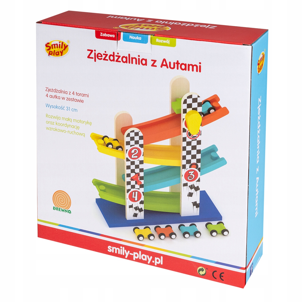 

Smily Play Drewniana Zjeżdżalnia Z Autkami 6653