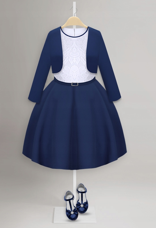 Sukienka BOLERKO WIZYTOWA ELEGANCKA koronka MARYSIA 152 navy RIMKO POLSKA Marka Inna marka