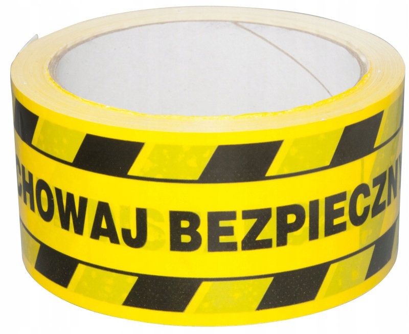 

Taśma ostrzegawcza 50mm 50m żółto-czarna