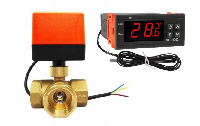 Třícestný elektroventil s přepínacím pohonem 3/4 palce DN20