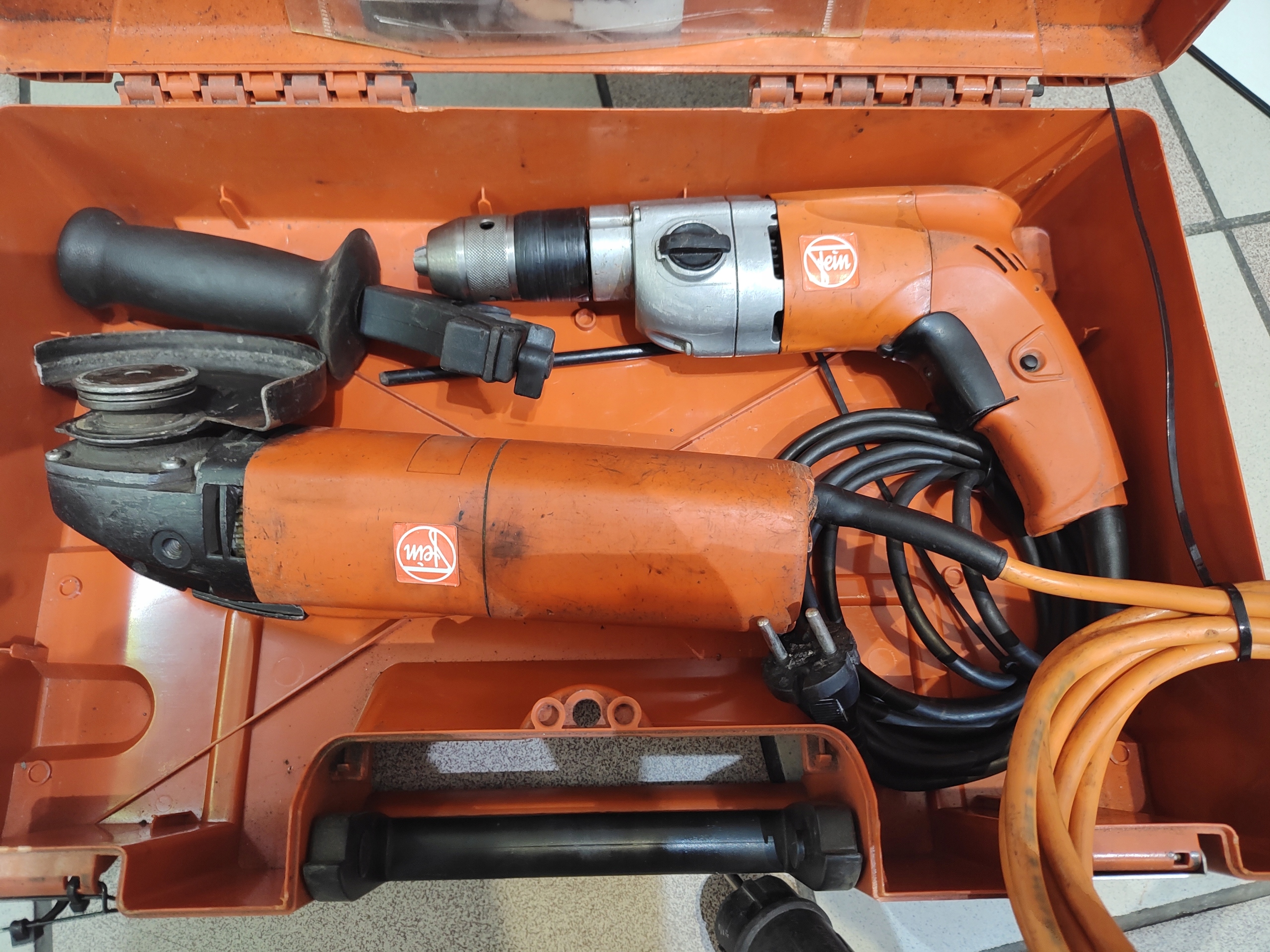 //R// ZESTAW FEIN SZLIFIERKA WSG1200 WIERTARKA BOP 13-2