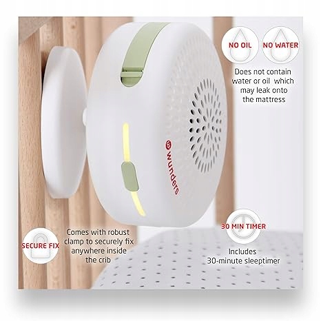 dyfuzor zapachowy do aromaterapii do łóżeczka dziecięcego , biały szum