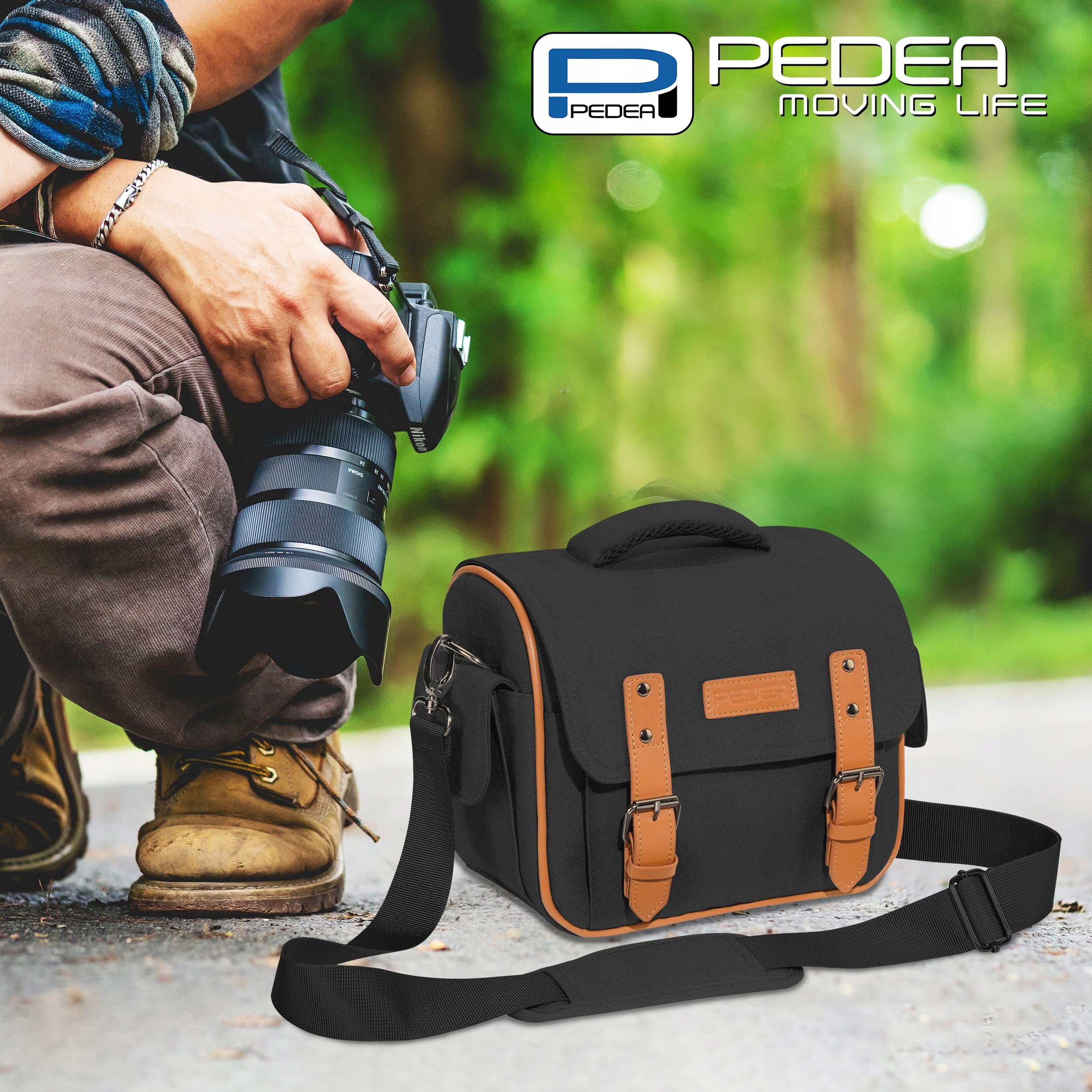 PEDEA Torba Vintage Na Aparat DSLR SLR Systemowy XL Czarna — miniatura 6