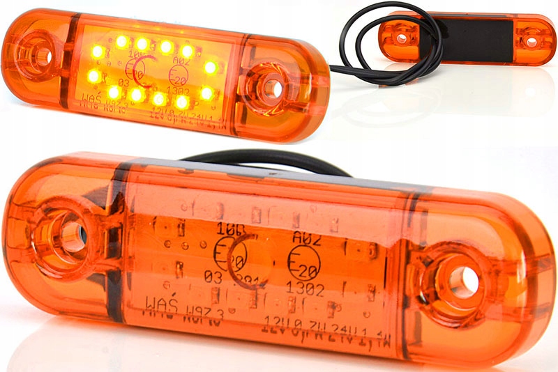 OBRYSÓWKA BOCZNA LAMPKA LED NACZEPA TIR 12/24V WAŚ