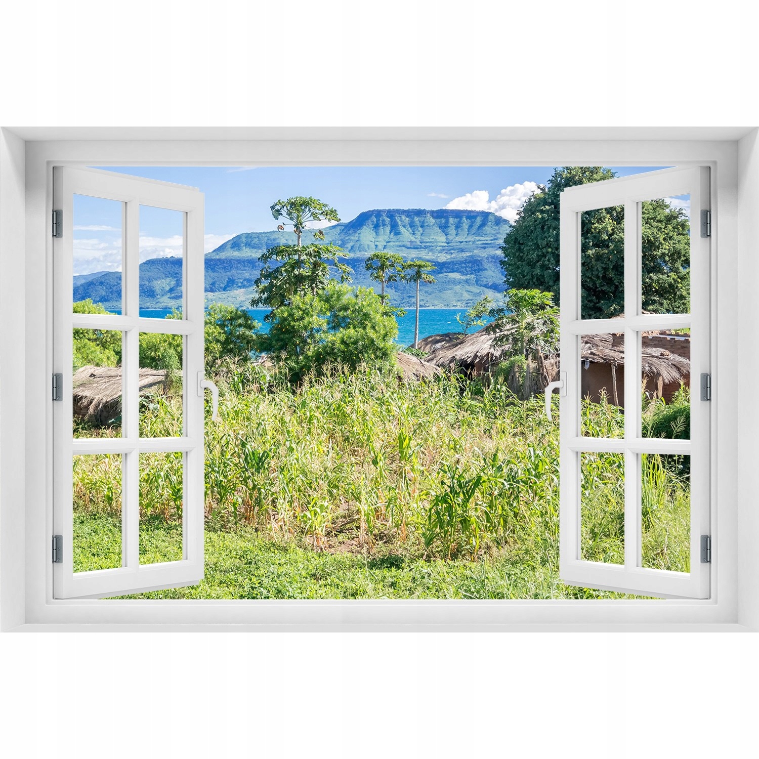 

Naklejka ścienna Fototapeta 3D Okno Jezioro Malawi