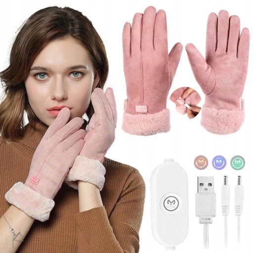 ZIMOWE DAMSKIE USB PODGRZEWANE RĘKAWICE