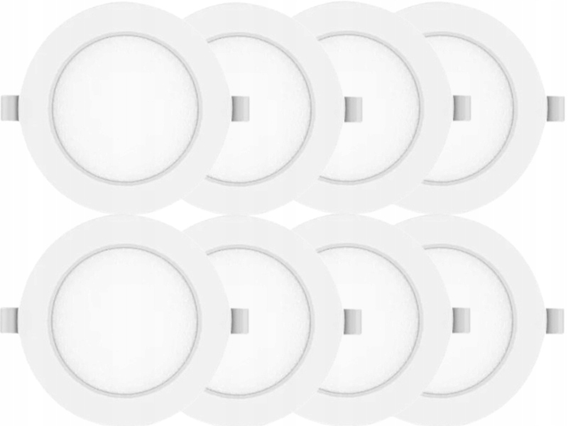 8x Moderní svítidlo Stropní panel Slim Led 6W Studená barva 6500K