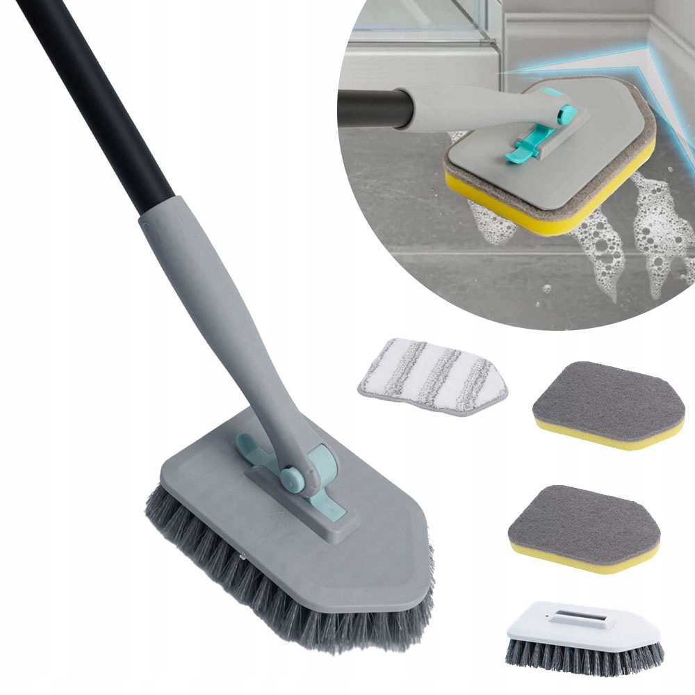 Levně Kartáč Na Čištění Koupelny Vany Dlaždic Teleskopický 3v1 127cm
