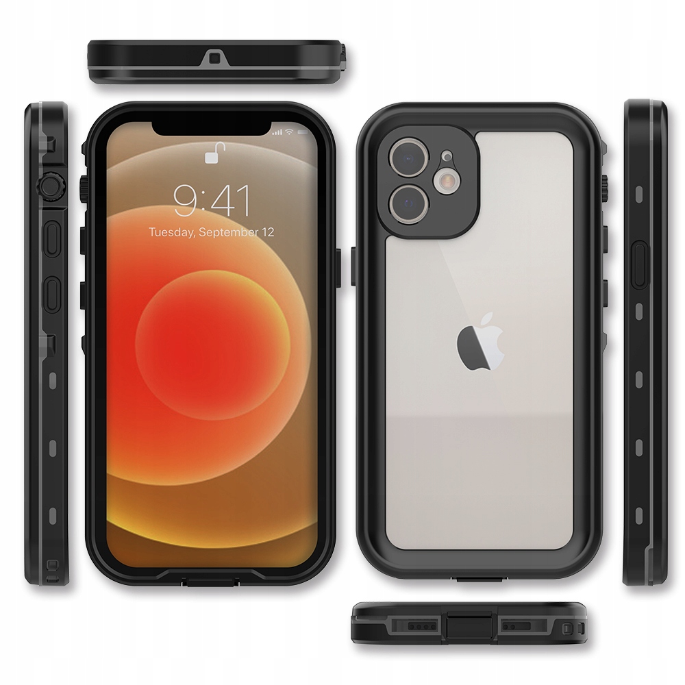 Pancerne Etui 360° Wodoodporne Wytrzymała Obudowa do Iphone 12 IP68