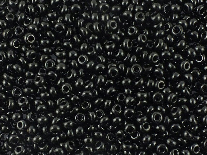 Preciosa Rocaille 8o-Opaque Jet 50 g