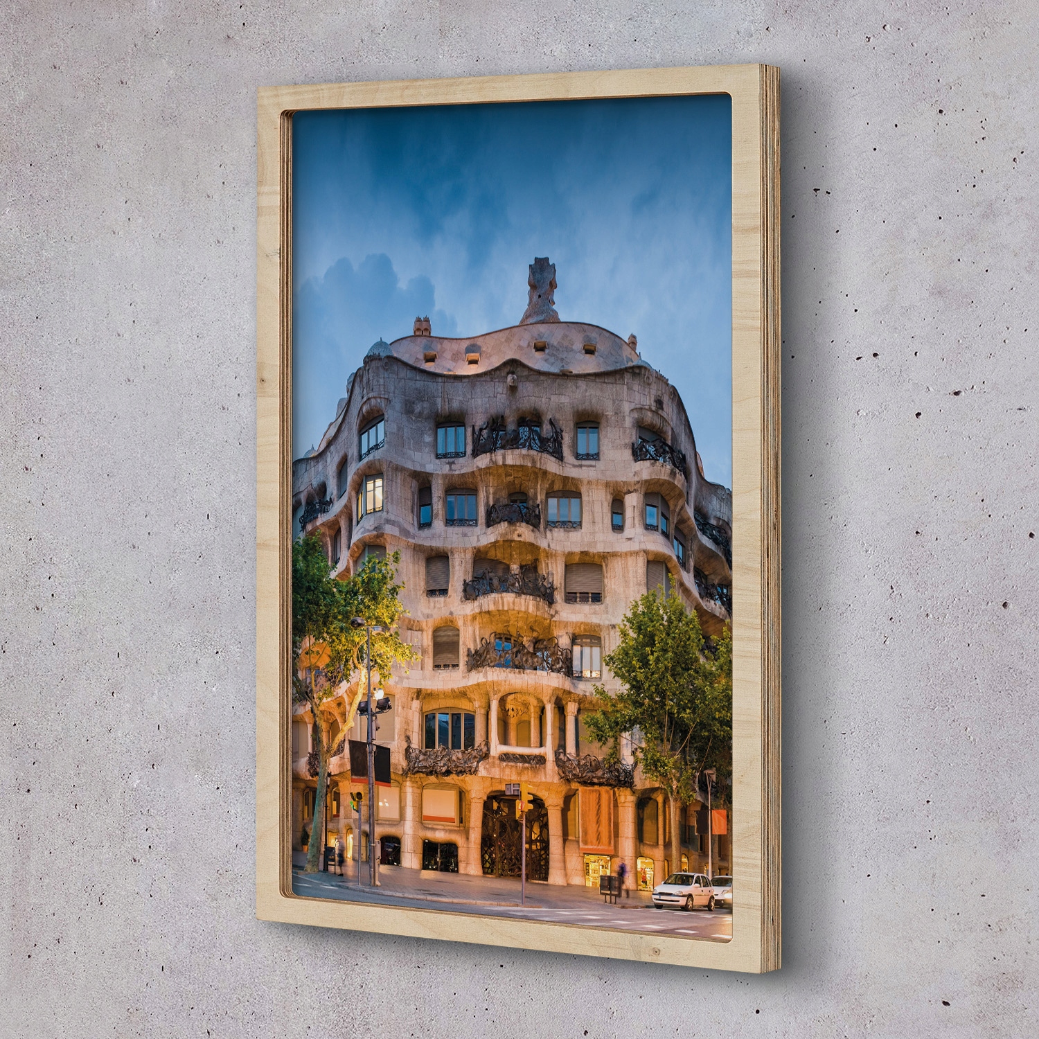 Foto obraz v rámu Architektura Barcelona 30x50