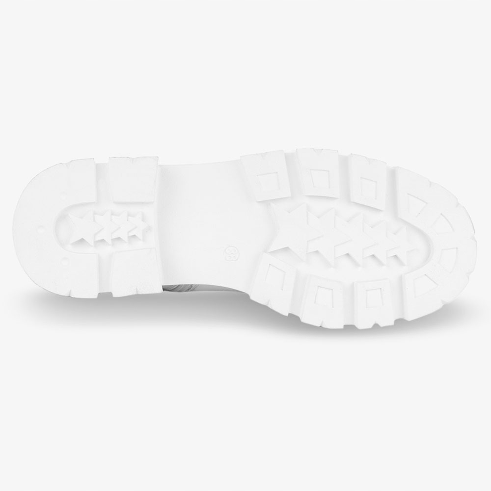 BOTKI DAMSKIE WORKERY AŻUROWE MODNE OBUWIE KLAMRY PLATFORMA r 41 Kolor biały