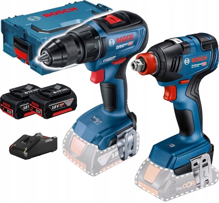 

Bosch Zestaw Gsr 18V-50 + Gdx 18V-200 + L-boxx