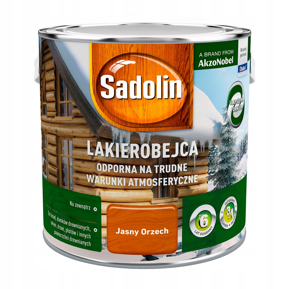 Sadolin Lakierobejca Zewnętrzna Jasny Orzech 2,5L
