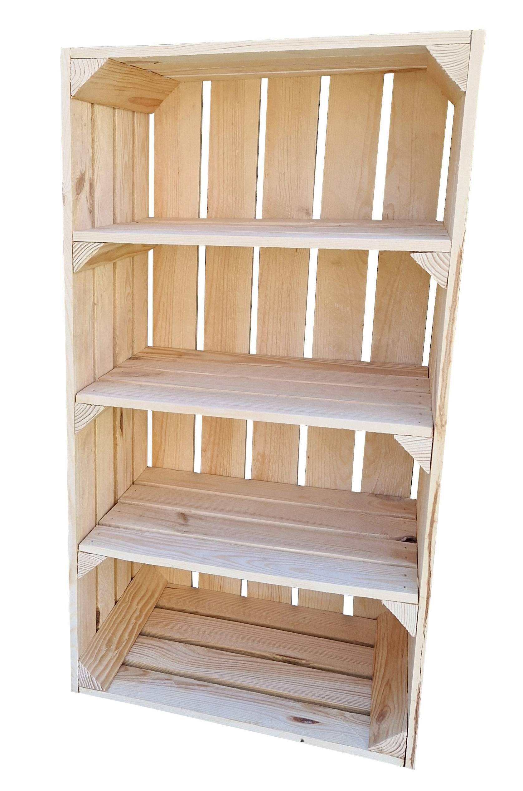 Dřevěná Skříňka Se 3 Policemi, 75x40x30 cm, Pevný Regál Pro Skladování