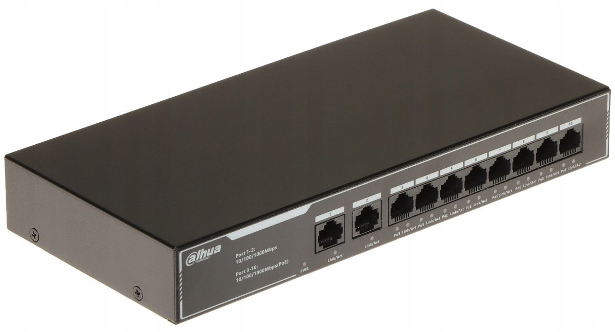 Switch Poe SG1010LP 8-PORTOVÝ Dahua