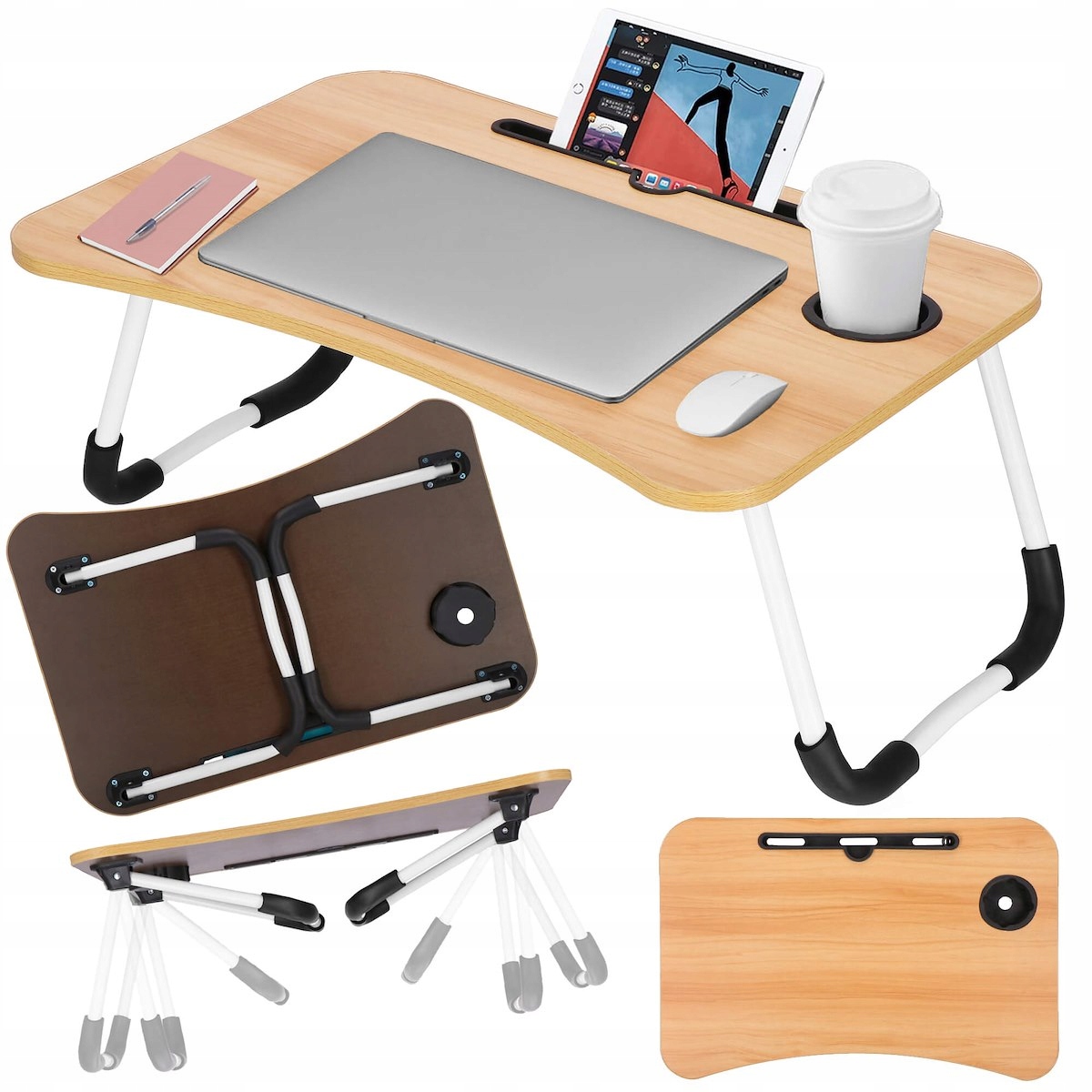 STOLIK POD LAPTOPA SKŁADANY DO ŁÓŻKA PODSTAWKA komputer mobilny śniadaniowy Marka Springos