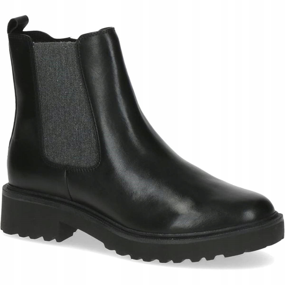 Kotníkové Boty na podpatku Kožené, módní, elegantní, Posuvník, stabilní, klasické Caprice 37