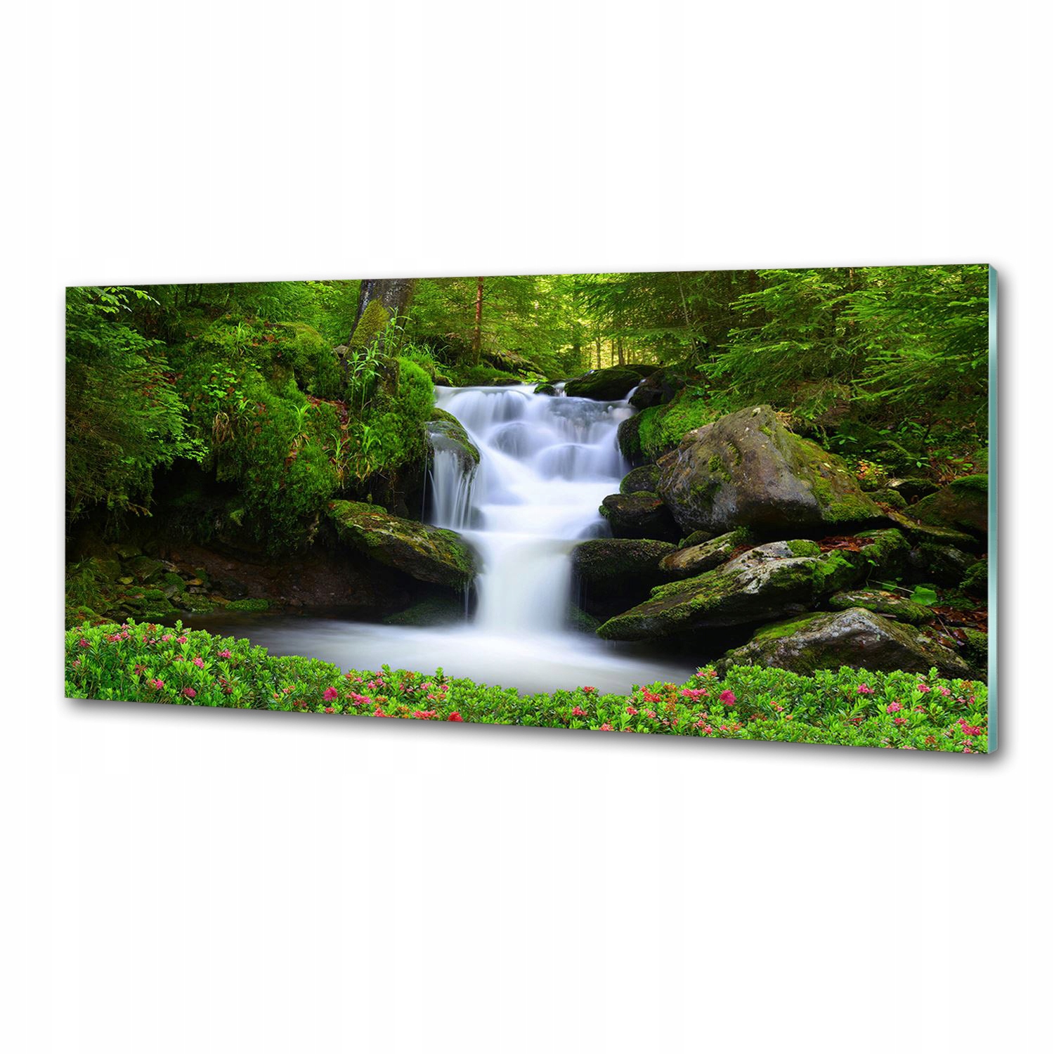 Panel do kuchyně Vodopád v lese 125x50 cm Lepidlo