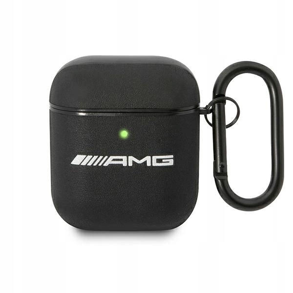 Pouzdro Amg Leather Big Logo na AirPods černé