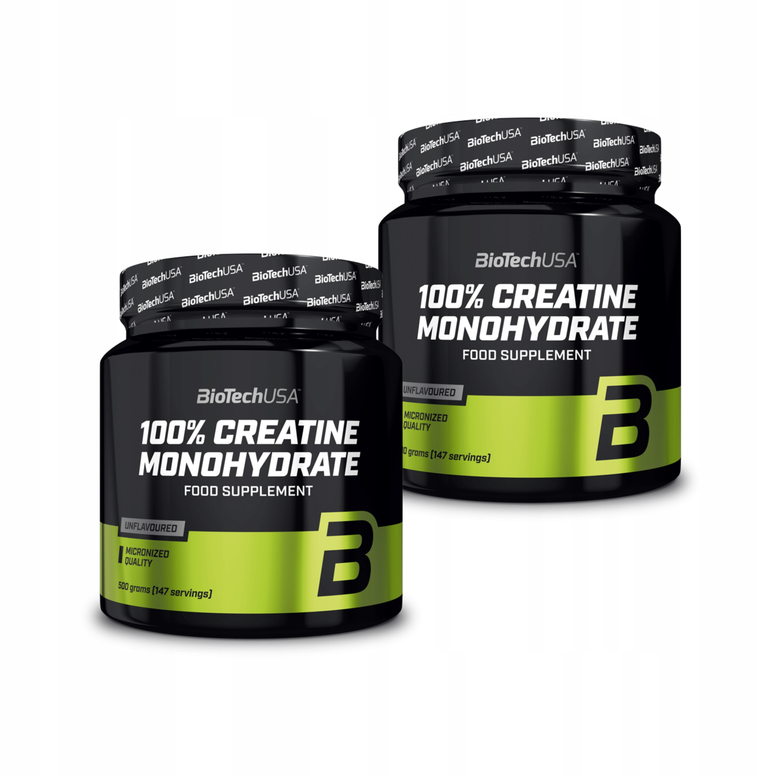 2x BioTechUSA 100% Creatine Monohydrate 500 g Kreatin monohydrát Svaly