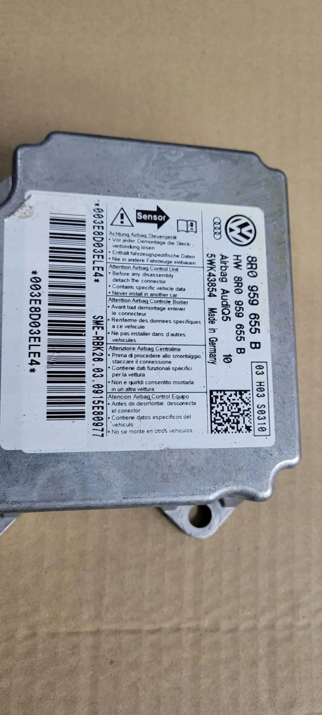 Q5 8R SENSOR AIR BAG airbag 8R0959655B