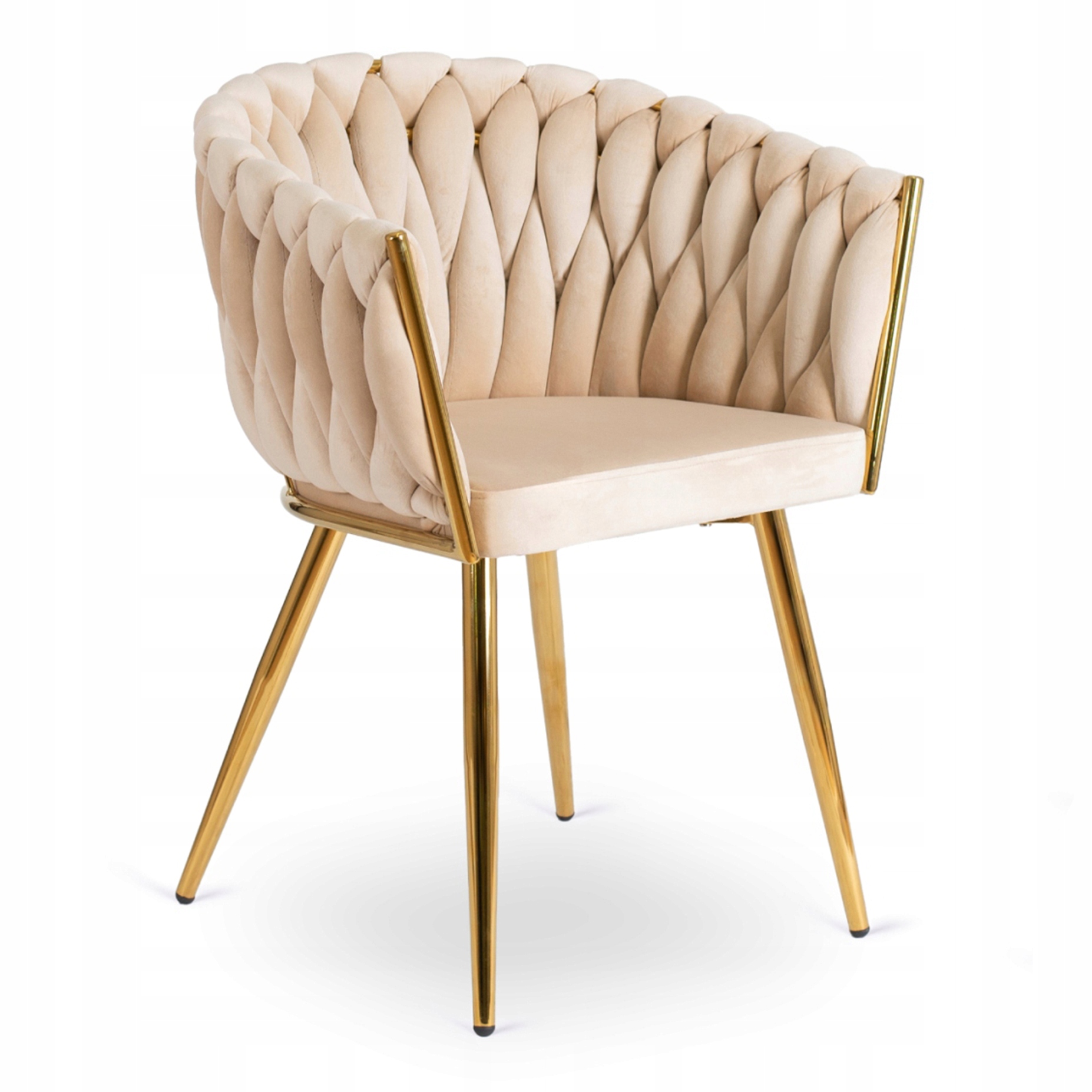 Krémové čalouněné křeslo Glamour pro obývací pokoj a jídelnu Capi