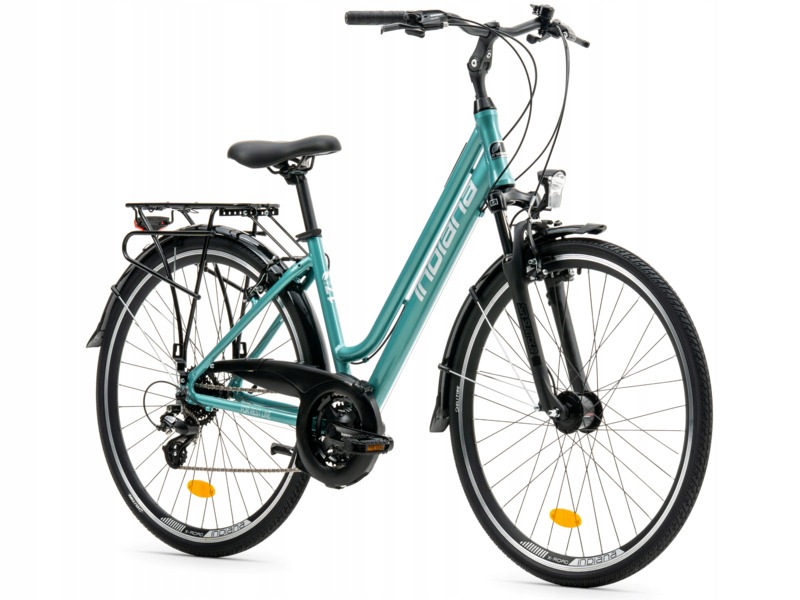Rower trekkingowy Indiana X-Road 3.0 D17 28 cali damski Lazurowo-srebrny