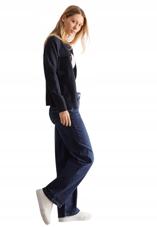 Cecil Dámské Džíny Zvony Tmavě Modré Vysoké 27/32 6EA