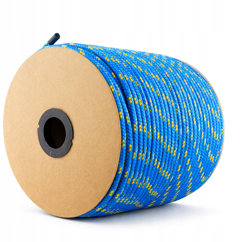 Polypropylenové lano Pp 10 mm × 200 m modré (žluté skvrny) Na roli