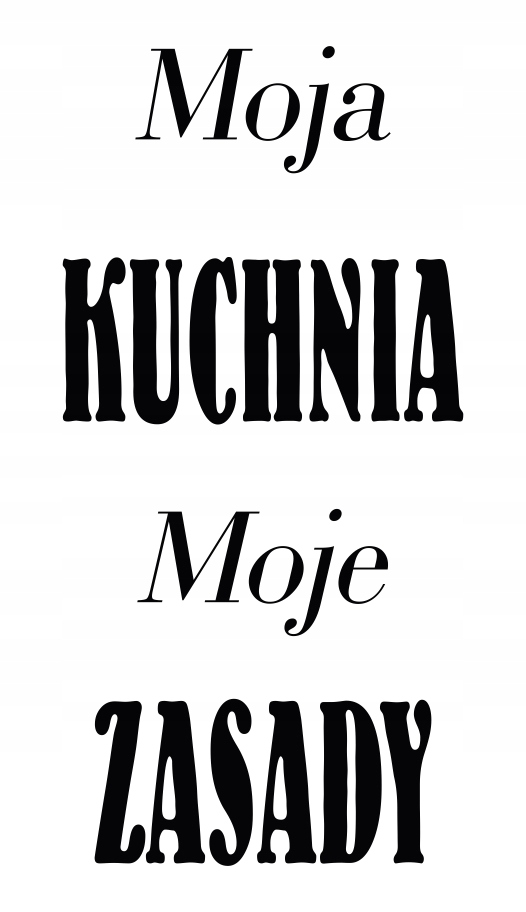 

Cytaty na ścianę naklejki do kuchni Moja Kuchnia