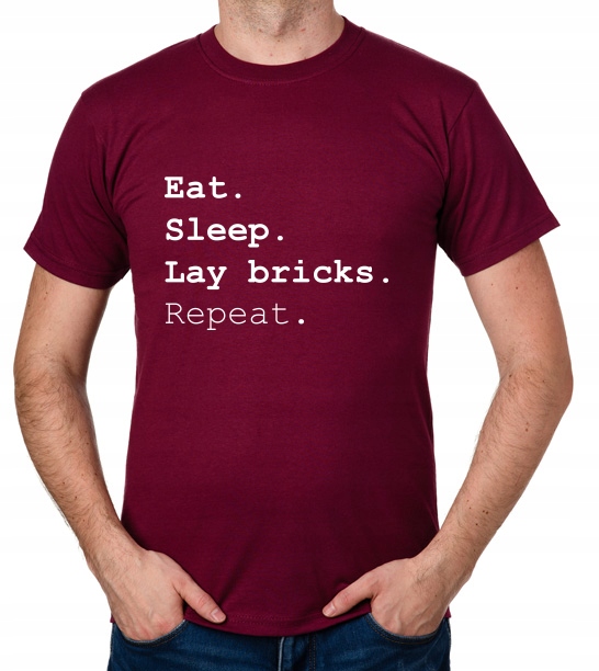 

koszulka Eat Sleep Lay Bricks Repeat prezent