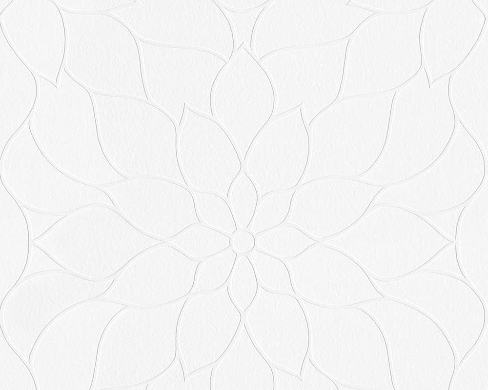 TAPETA DO MALOWANIA FLIZELINA KWIATKI KIATY BIAŁA