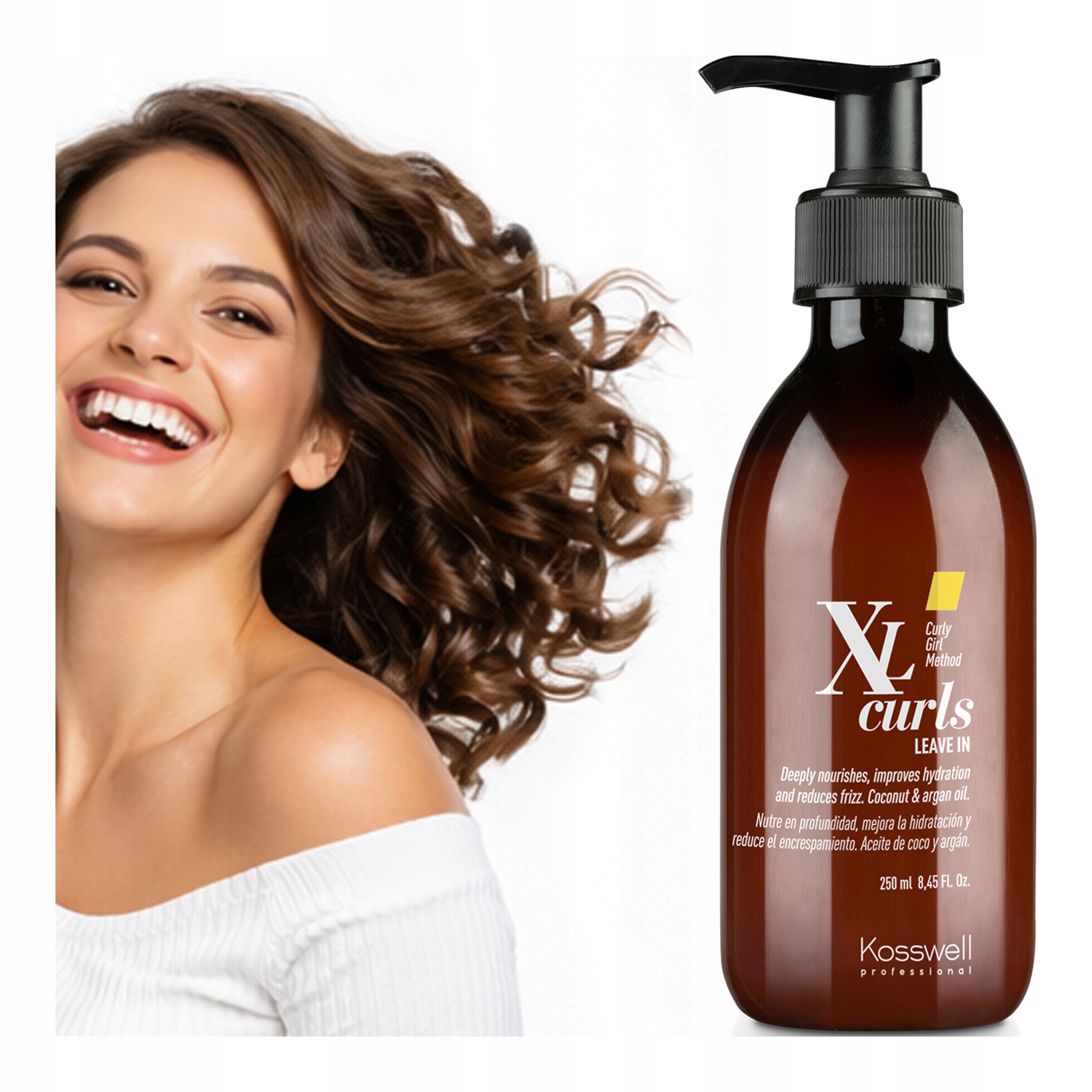 Bezoplachový kondicionér pro kudrnaté vlasy s Kokosovým Olejem a kadeřemi vln