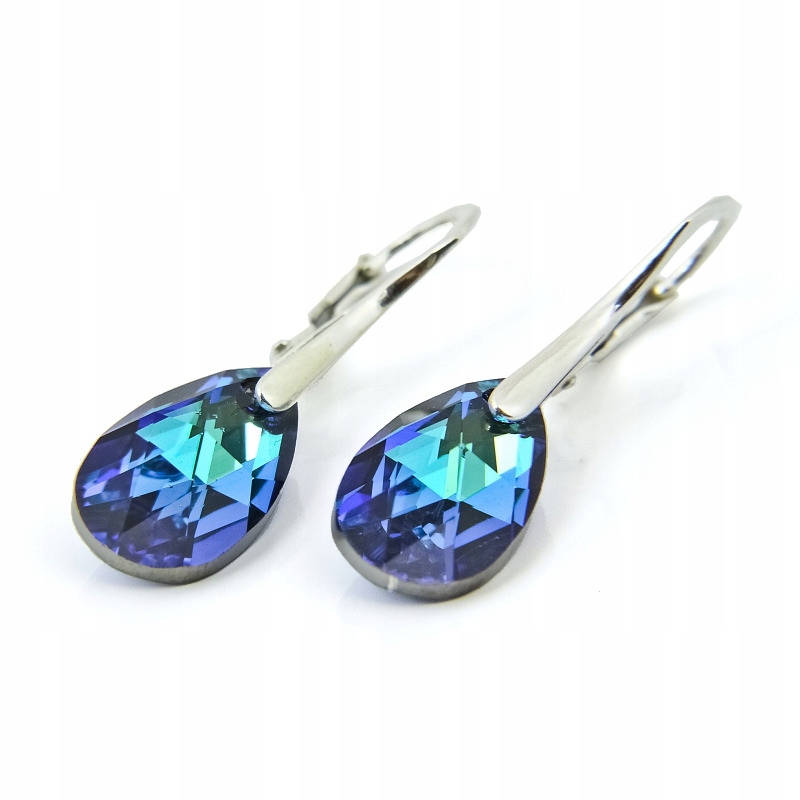 

Srebrne Kolczyki 925 z kr. Swarovski Migdał 16mm