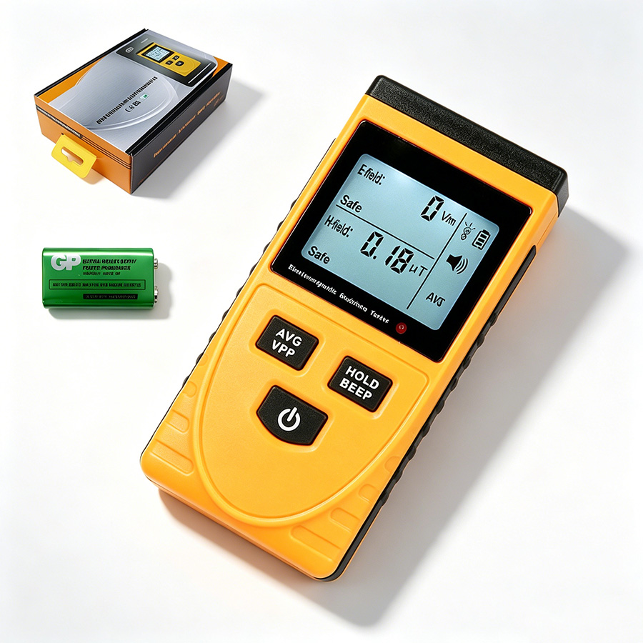 Měřič Elektromagnetického Pole Tester Vln Záření 5G LCD Ce
