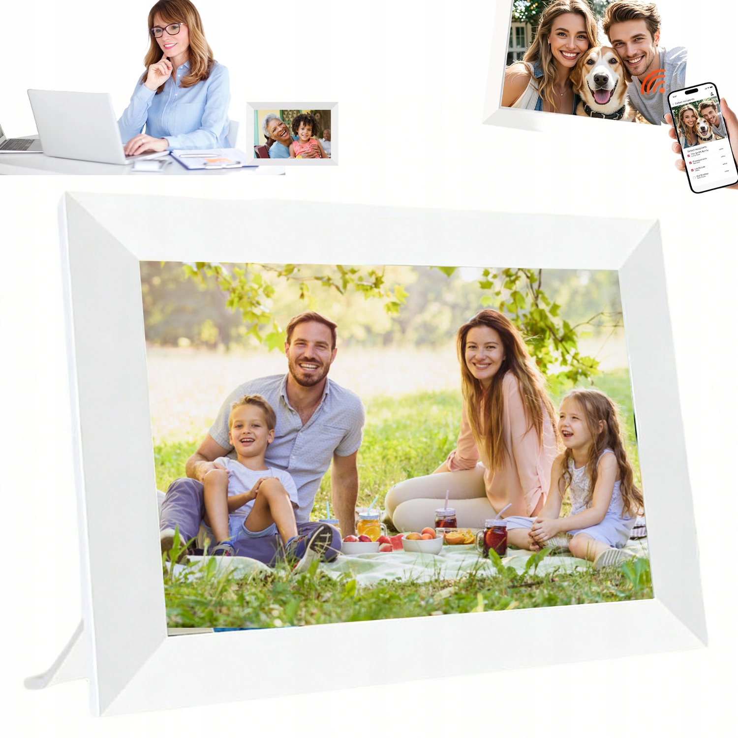 Rámeček Digitální Na Fotografie Frameo Wifi 32GB 10,1' Dotykový Fotorámeček iPS