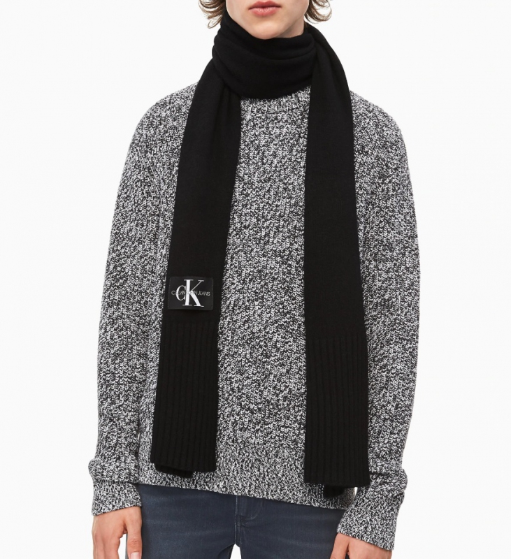 SZALIK SZAL CALVIN KLEIN Basic ZIMA/JESIEŃ CK CKJ Model Basic Men Knitted Scarf K50K504945