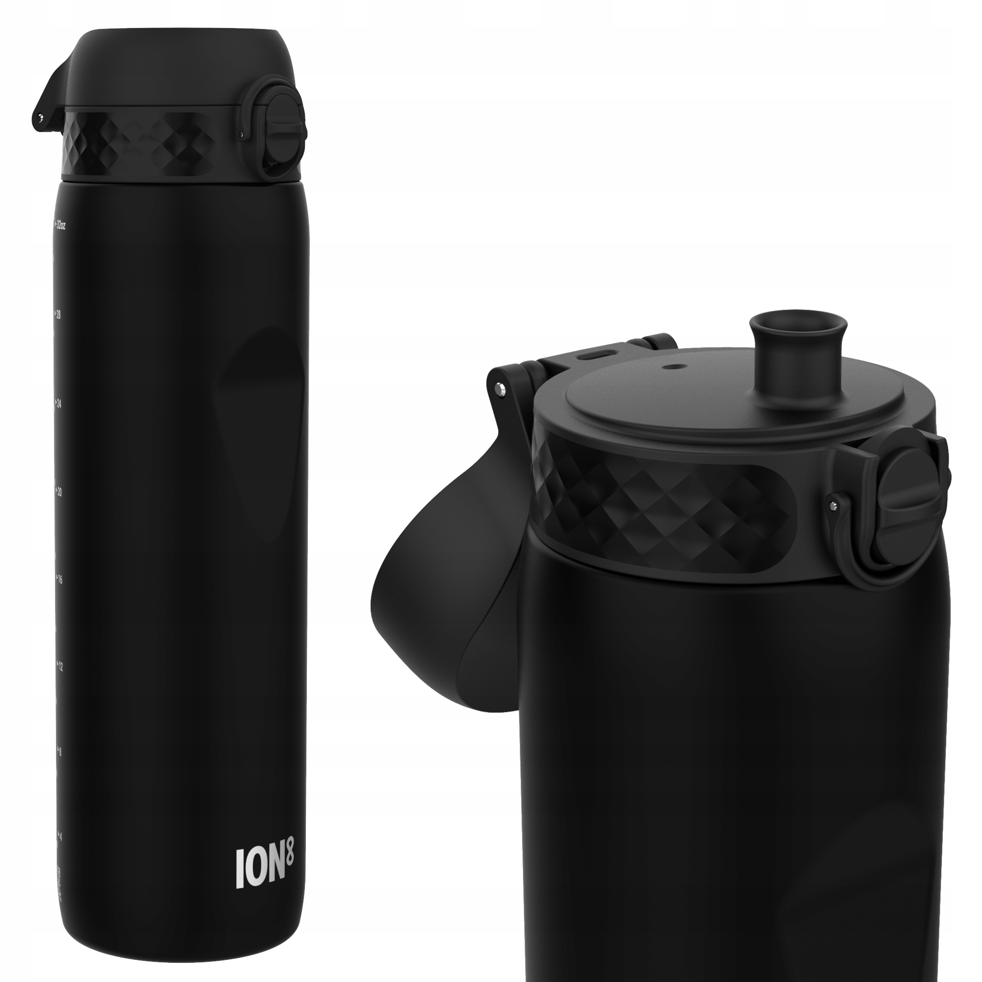 Duży Czarny Bidon Butelka Atest Pzh Premium Pro ION8 1 Litr