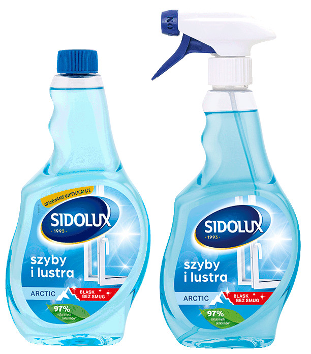 

Sidolux Crystal Arctic Do Szyb Spray Zapas 2x500