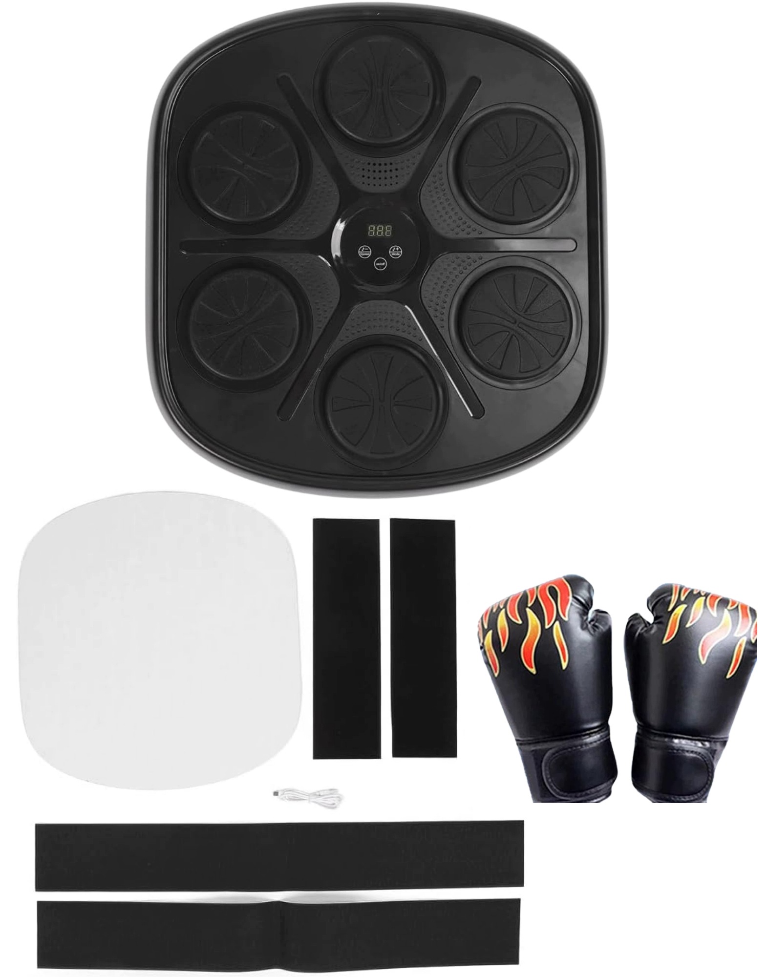 Ścienny trenażer bokserski Bluetooth RegMag PK-WT-03 – Proste sterowanie i licznik trafień